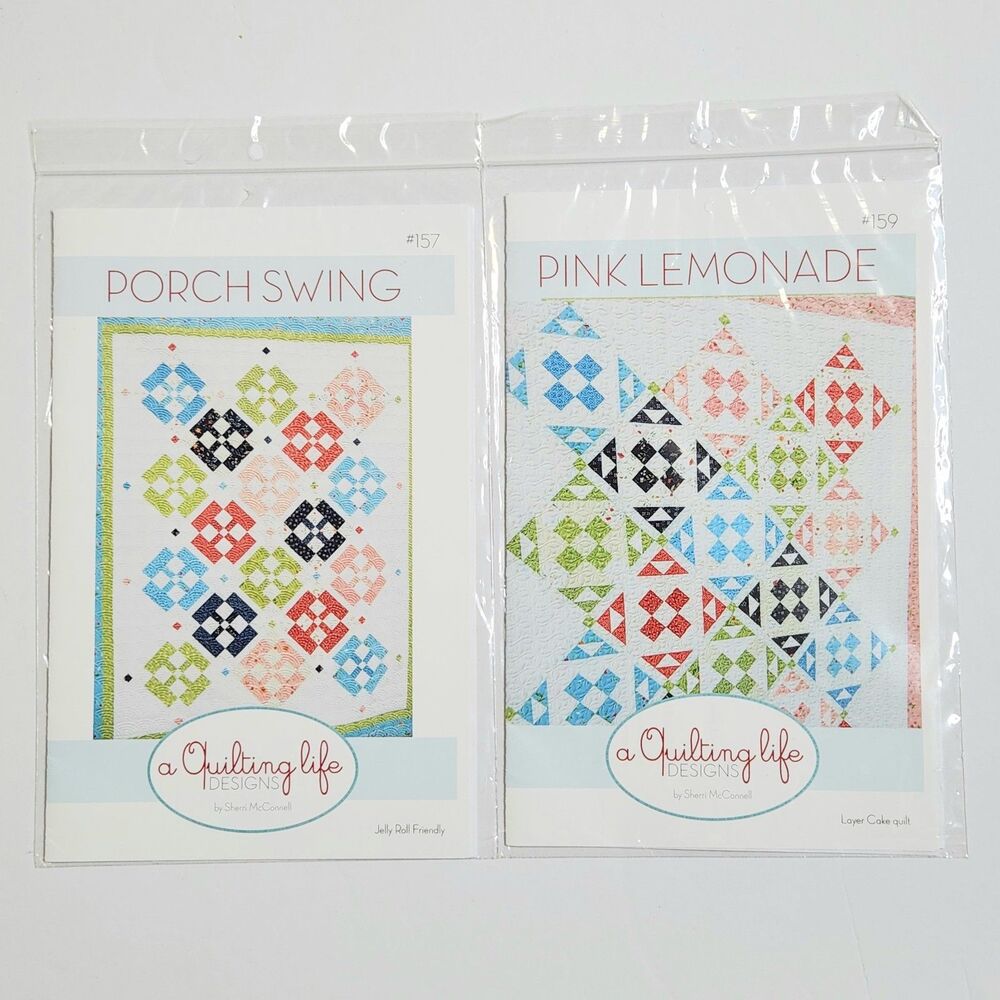 A Quilting Life Designs Paper Quilt Patterns by Sherri McConnell Lot of 2